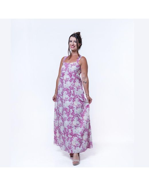 House of Gl Pink Salene Cotton Sleeveless Maxi Dress