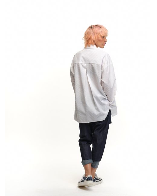 Clothes by Locker Room White Swiss-Dot Button-Down Shirt