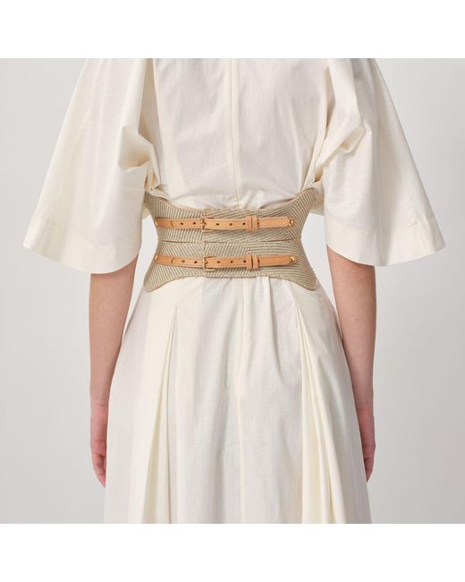 Concepto White Neutrals Luxe Leather Corset Belt
