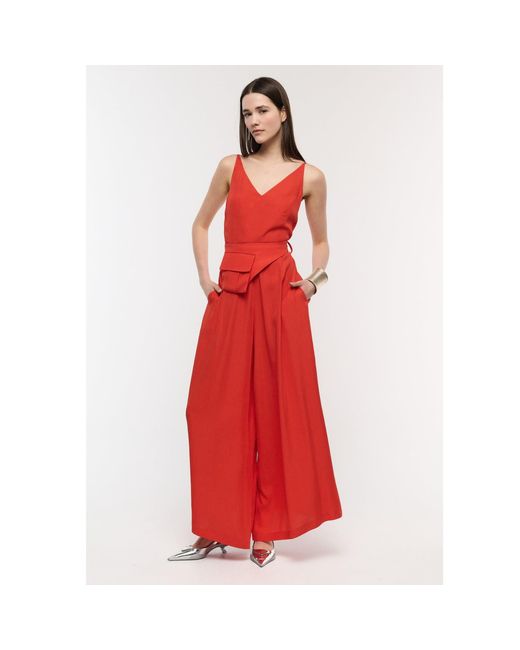 Mirimalist Red Onyx Loose Jumpsuit