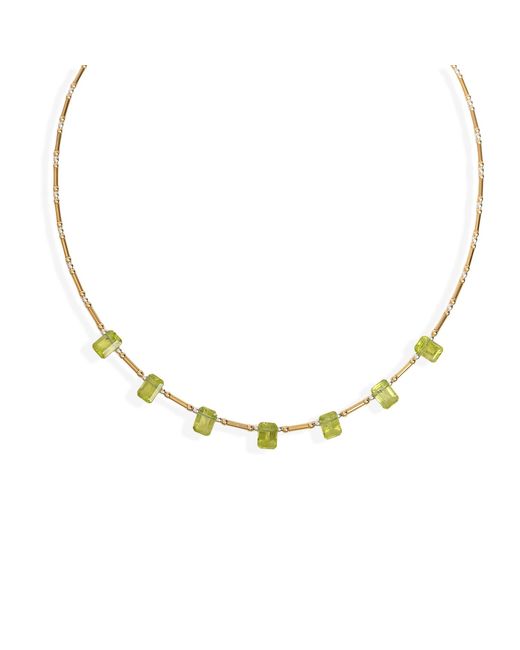 Kate Koel Metallic Peridot Mixed Necklace