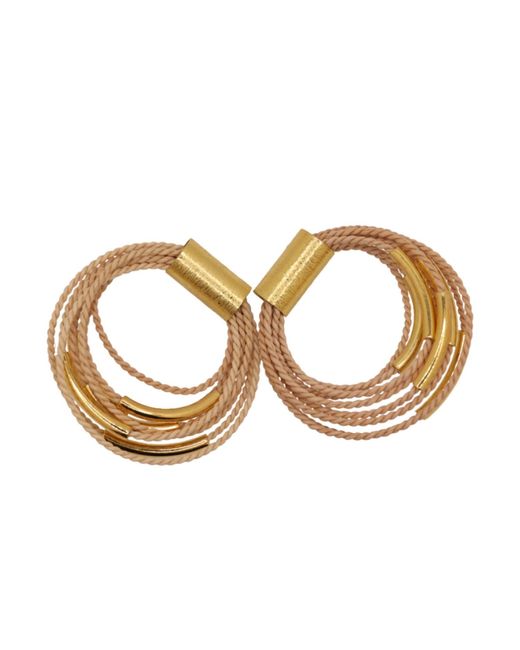 Nart Nature Making Art Metallic Neutrals The Multiple Buriti Natural Fiber Earrings