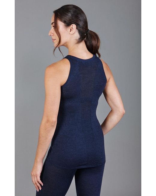 Paul James Knitwear Blue Midweight Merino Activewear Training Asteria Vest