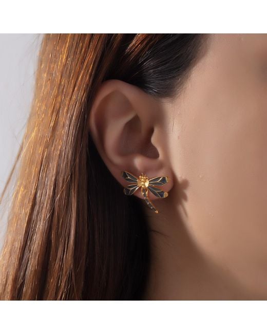 Milou Jewelry Metallic Dragonfly Earrings
