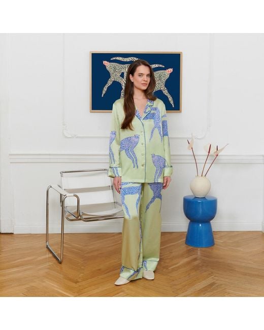 Piola Green Silk Pyjama Bottoms