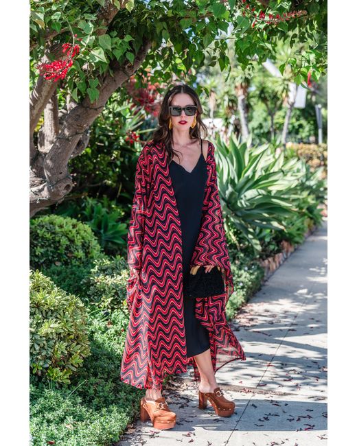 Jennafer Grace Red Cosmos Kimono