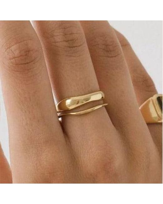 Mickey's Girl Metallic Double Stacked Waterproof Rings