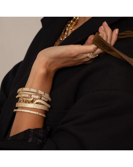 SHYMI Metallic Wide Pave Bangle