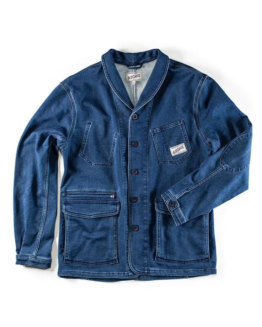 &SONS Trading Co Blue Crafter Wash Chore Jacket for men