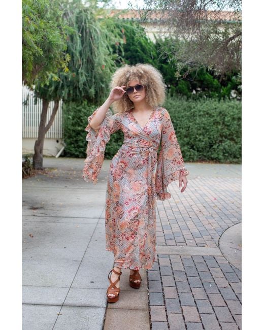 Jennafer Grace Natural Boogie Muse Wrap Dress