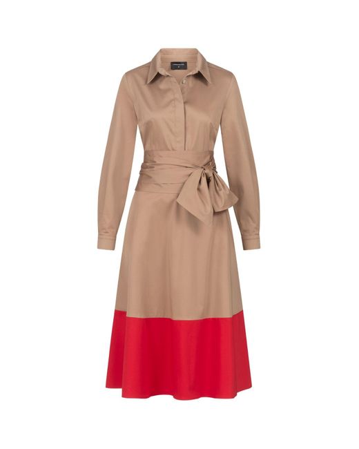 Marianna Déri Red Caramel- Shirt Dress With Tie Belt
