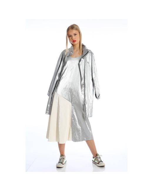 Silvia Serban Gray Adjustable Braces Dress –