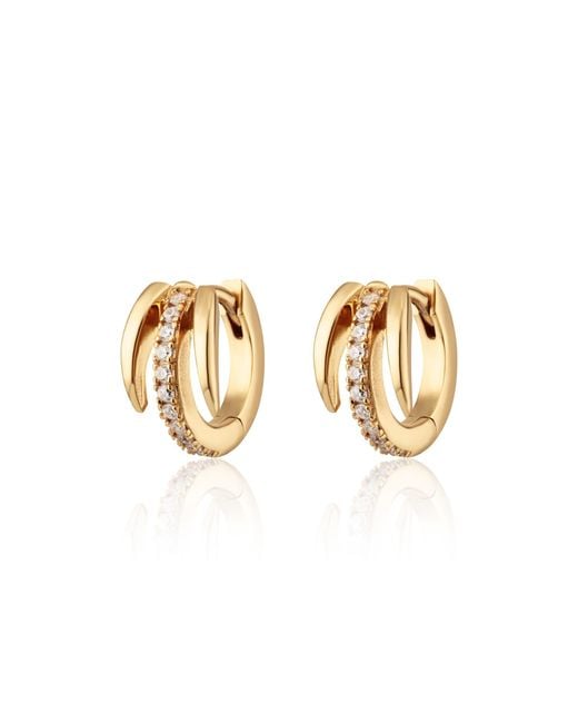 Scream Pretty Metallic Illusion Claw Mini Huggie Earrings