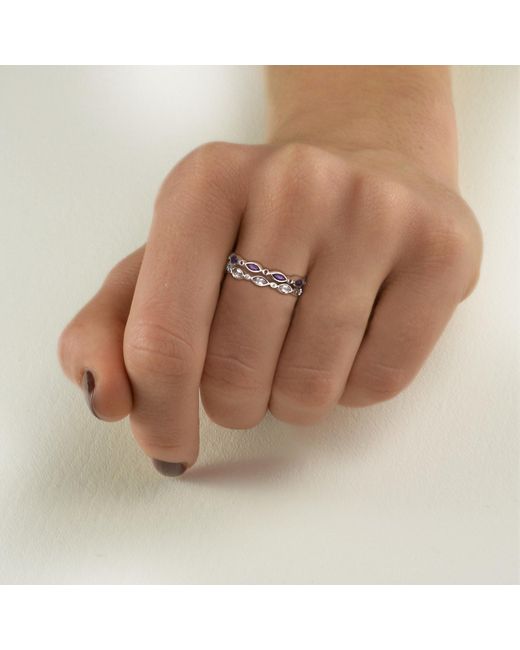 The Jewellery Store London White Eternity Band With Topaz