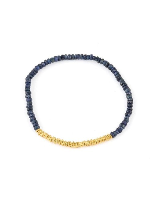 Opium Jewels Blue Disc Stretch Bracelet With Sapphires