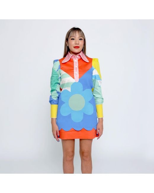 Monika Branagan Blue Starboard Flower Dress
