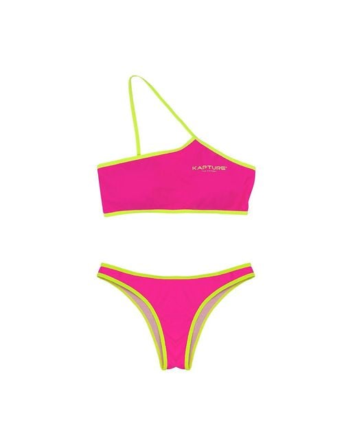 Kapture Pink Dayglow Bikini Recycled Bottom