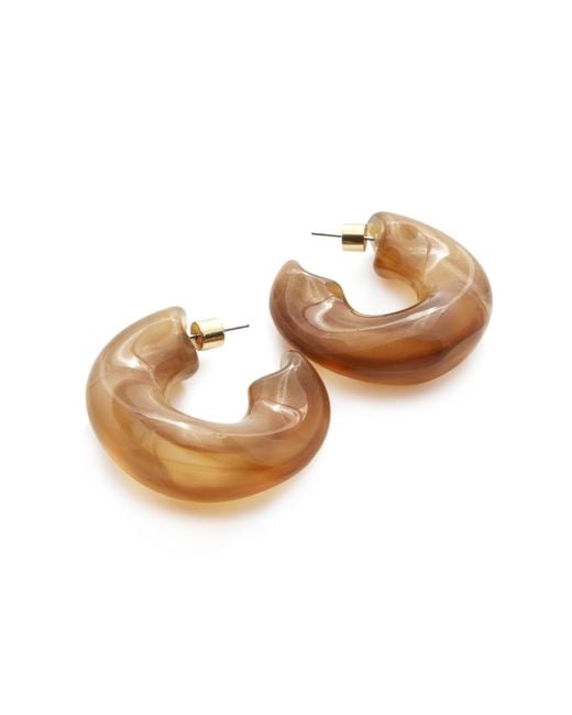 Hye Jane Jewelry Brown Honey Tortoise Rena Hoops