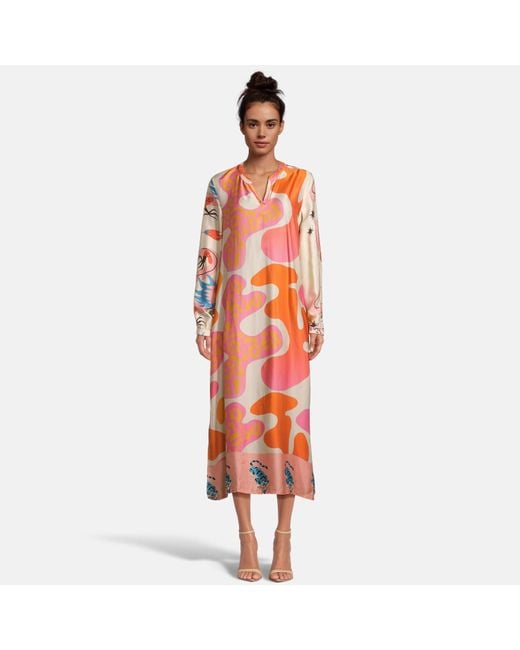 Soul Kathrine Orange Long Sleeve Maxi Dress Fancy Two