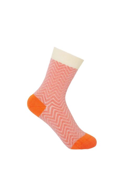 Peper Harow - Made in England Orange Zigzag Socks Bundle
