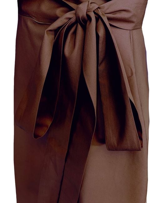 Frock Tales Brown Meyer Wrap Midi Skirt