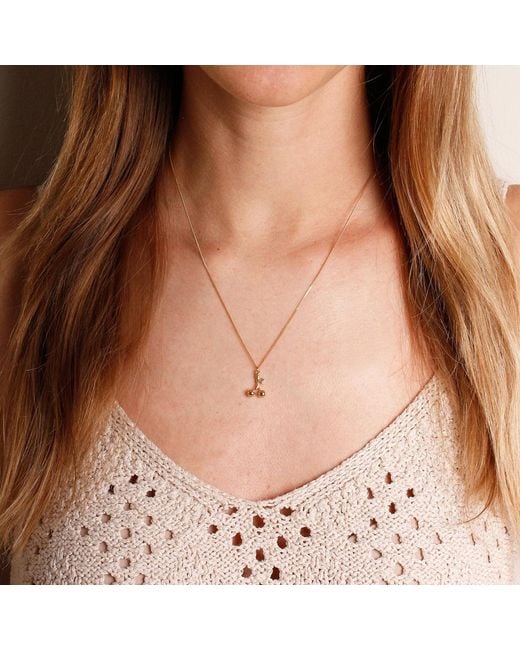 Lee Renee Metallic Cherry Necklace –