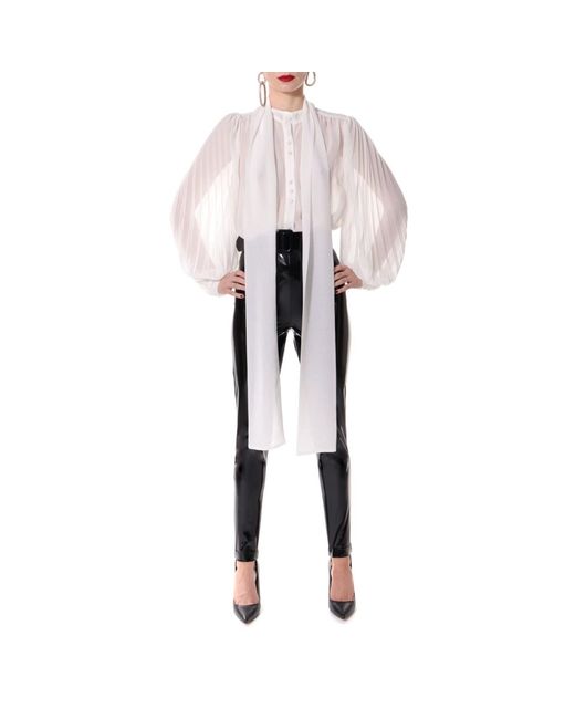 AGGI by HALEWSKI White Linda Muslin Blouse