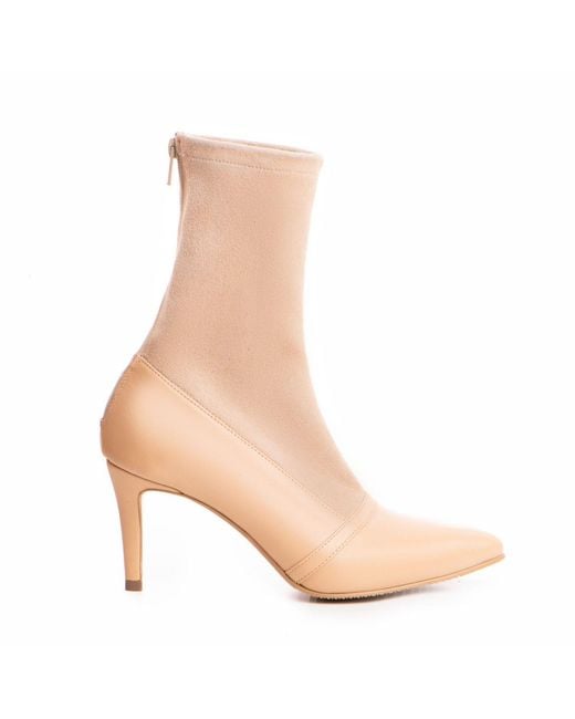 The 5Th Element Brown Neutrals Vanya Stretch Leather Mid-Boot