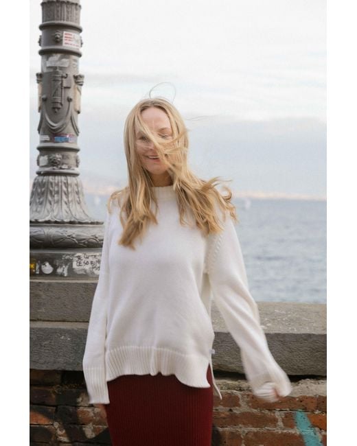 SALANIDA White Marina 100% Merino Jumper
