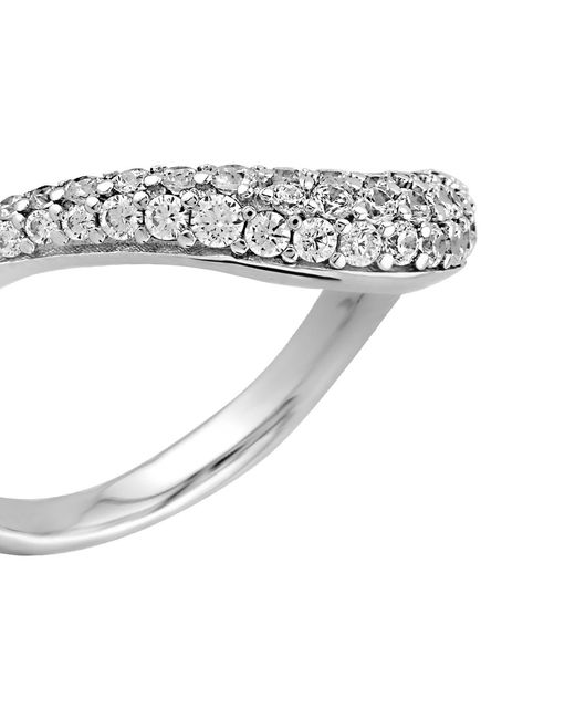 Arte Madrid White Sierra Pavé Contour Nesting Ring