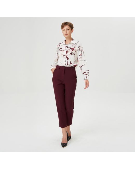 Smart and Joy Pink Straight Shirt With Marble Effect Print
