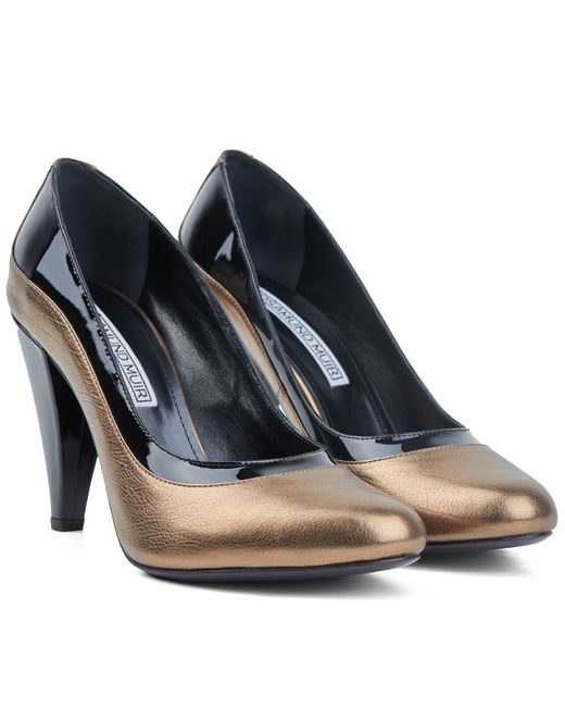 Rosamund Muir London Blue Jemima Patent & Dark Heels