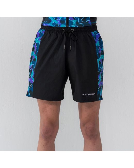 Kapture Blue Neo City Camo Shorts for men