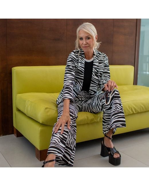 Jennafer Grace Black Zebra Shawl Collar Blazer