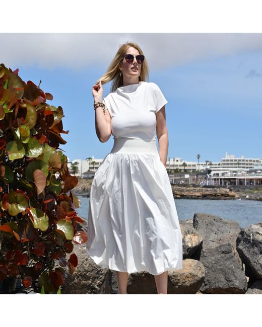 Frock Tales White Enoki Puffball Skirt