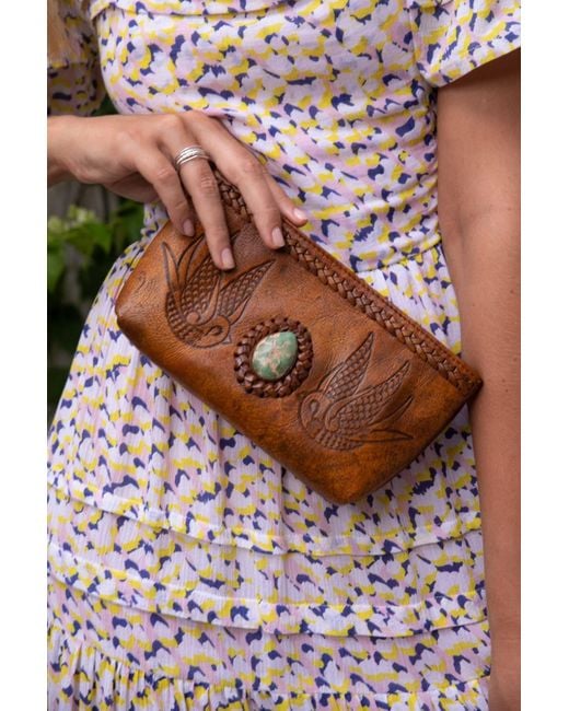 Jodi Lee Brown Lost Bird Pouch Antique Medium