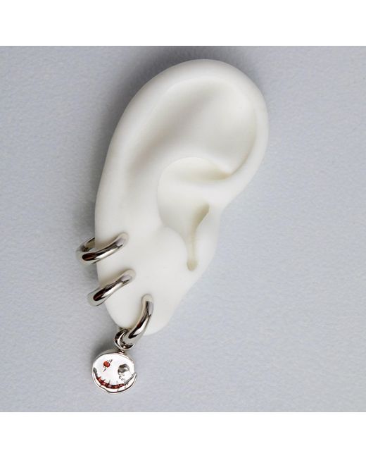 Kasun Metallic Smile Hoop Earrings – August – Peridot –