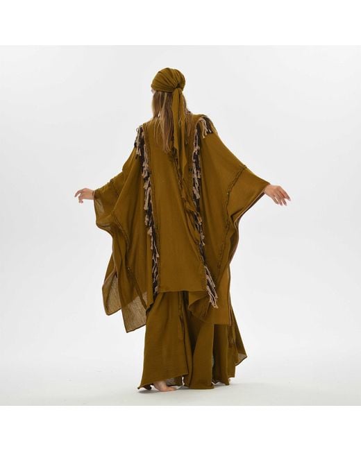 Zhenabia Green Sidra Poncho
