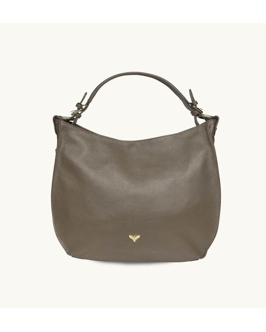 Apatchy London Gray Neutrals The Harriet Mink Leather Bag