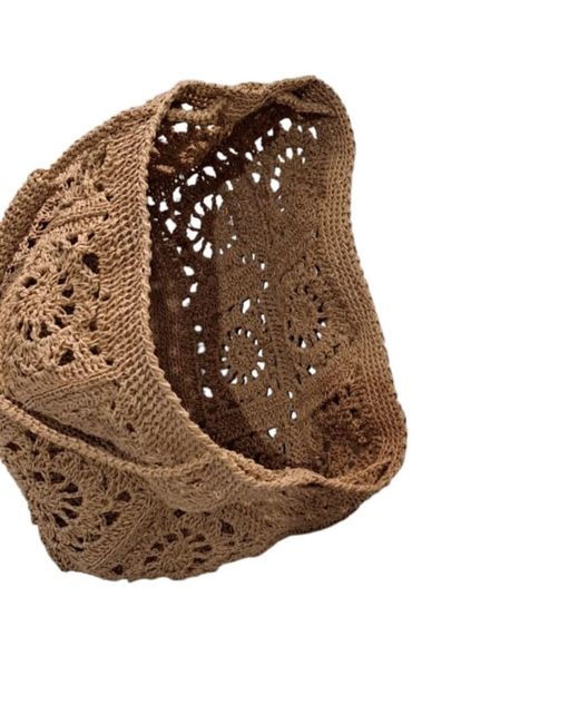 Springmoonatelier Brown Handcrafted Raffia Elegance Bag