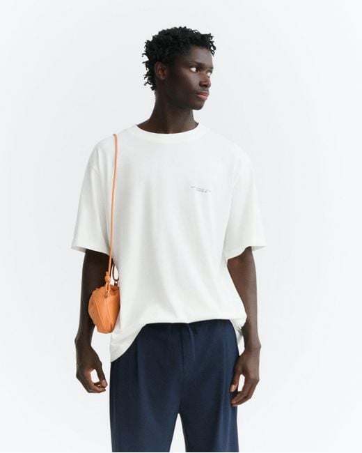 Thinking Mu White Figa Eric Oversize T-Shirt for men