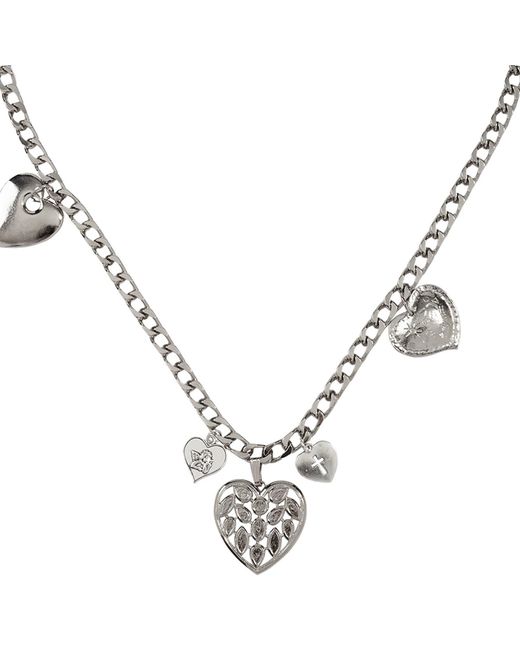 Caramel Vintage Jewellery Metallic Vintage Plated Heart Amour Necklace