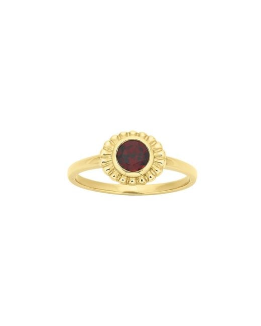 Zoe & Morgan Metallic Odette Ring With Garnet
