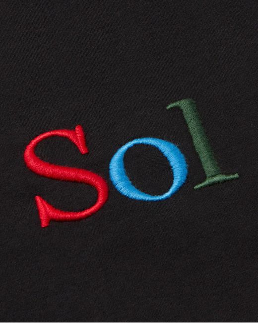 Thinking Mu Black Embroidered Sol Type Aaron Tshirt for men