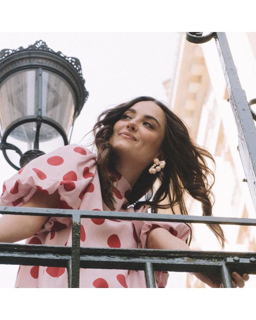 Palingénésie Red Pauline Polka Dots Dress