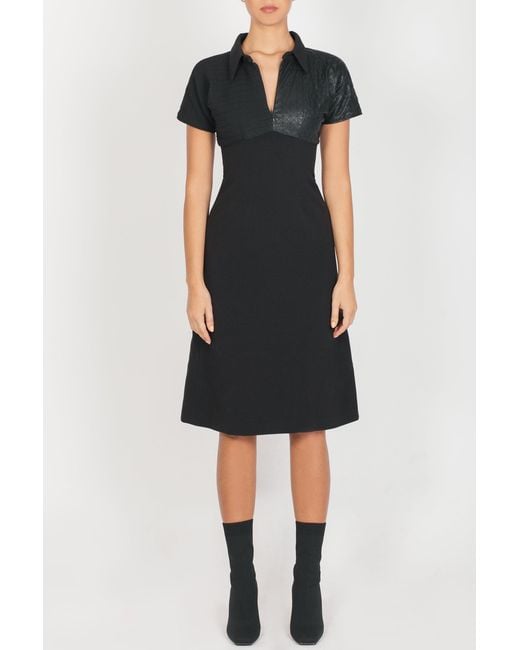 Maison Bogomil Black Dress Made Of Three Types Of Fabrics