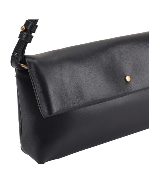 Paul Costelloe Black Theodora Leather Shoulder Bag