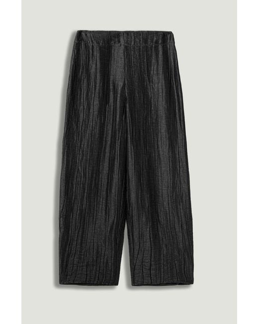 Nocturne Black Relaxed Linen Pants