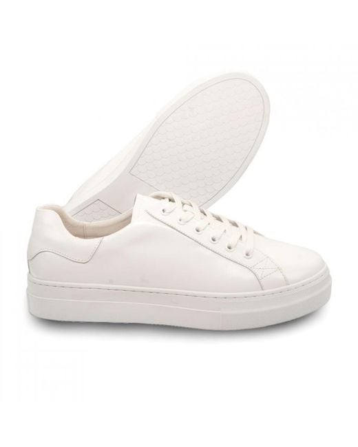DAVID WEJ White Leather Sneakers – for men