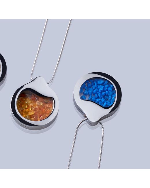 My Little Nature Blue Elegant Handcrafted Necklace With Natural Stones – Unique Nature-Inspired Pendant Jewelry